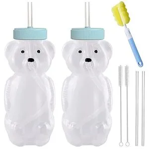 Honey Bear Straw Cups