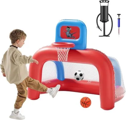 QPAU 2-in-1 Basketball & Soccer Set